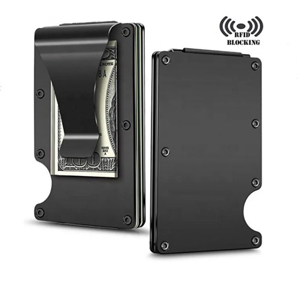 Other - ✨✨BRAND NEW Mens Slim Wallet Minimalist RFID Blocking Money Clip Carbon …